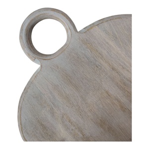 บอร์ดแสดงผลงานตัดทรงสี่เหลี่ยมสี่เหลี่ยมด้ามจับแบบห่วงไม้มะม่วงสีขาวแกะสลักด้วยมือสำหรับตกแต่งโต๊ะและห้องครัว - Product Image 2