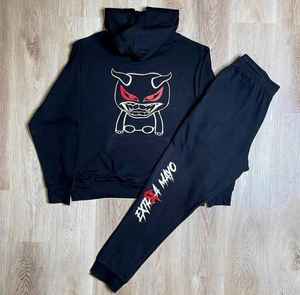 Vêtements de sport grande taille pour hommes multicolores logo personnalisé Ensemble pantalon de jogging et fitness avec sweatshirts à capuche Ensemble de survêtement personnalisé - Product Image 5