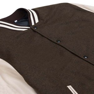 High Street Style Turn-Down Collar Varsity Chaquetas de béisbol Hombres OEM Custom Chenille Patches College Baseball Jacket para hombres - Product Image 5