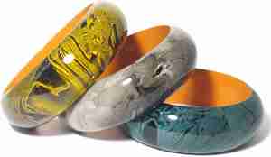 Ndia-Conjunto de brazalete de resina hecho a mano para mujer, joyería personalizada de alta calidad, hecho a mano - Product Image 2