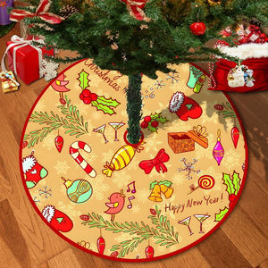 Falda para árbol de Navidad con un bonito diseño, suave y redonda, para cubrir la base del árbol de Navidad, decoración festiva para el hogar en interiores. - Product Image 3