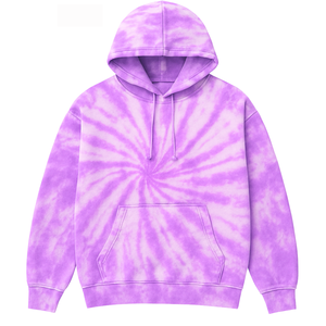 เสื้อสเวตเตอร์แบบสวมหัวมีฮู้ดย้อมสีโอเวอร์ไซส์ผ้าคอตตอนสีสดใสเสื้อผ้าลำลองสำหรับทุกเพศ - Product Image 3