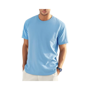 Men's Cotton Crewneck T-Shirts Short Sleeve <b>Plain</b> Tee Moisture Wicking Casual <b>Tshirts</b> Solid Color - Product Image 1
