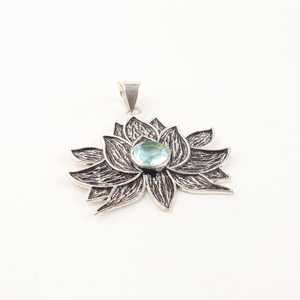 Collar de Moda con Colgante de Aleación de Cobre con Topacio Azul Cielo, Certificado IGI, Joyería Elegante para Mujer, Ideal para Fiestas de Halloween - Product Image 5