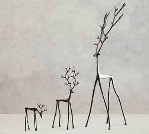 Sculpture de cerf en acier industriel, art métallique artisanal, figurine pour la décoration moderne de la maison et les ornements de jardin, statue d'animal pour l'artisanat - Product Image 2