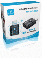 Mini USB para Adaptador Bluetooth 5.0 con Chipset NRF52840, Transmisor y Receptor
