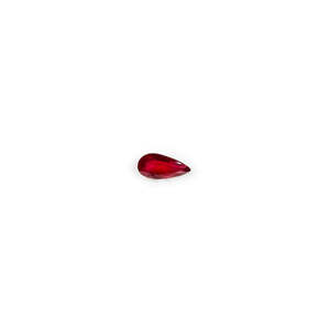 Rubis naturel de Bangkok, pierre précieuse en vrac, 6 carats, formes poire calibrées, taille émeraude, poli et traité thermiquement - Product Image 6