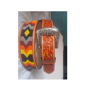 เข็มขัดหนังลายดอกไม้หัวเข็มขัดแฟนซีปรับแต่งโดยผู้ผลิตเข็มขัดทนทานสำหรับทุกเพศขายส่ง - Product Image 2