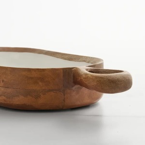 Bol de service ovale avec poignée 35x15cm Blanc - Product Image 1