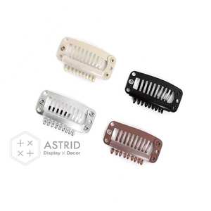 Extensiones de Cabello con Clip de Acero Inoxidable de 8 Dientes, Resistentes al Agua, Duraderas, con Logotipo Personalizado al por Mayor, 5 Colores - Product Image 3