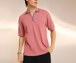 Manufacturers Wholesale Men's Regular Fit <b>Half</b>-<b>Button</b> Closure Polo T-<b>Shirt</b> For Casual Wear - Product Image 2