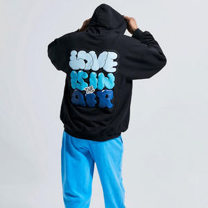 Lujo 100% algodón 500gsm French Terry Hoodie personalizado peso pesado diseño de gran tamaño para hombres ropa de invierno sin cuerda tamaño 3XL - Product Image 3