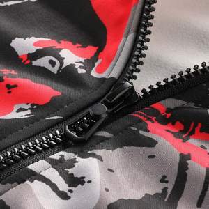 Pulls à capuche surdimensionnés pour hommes Vestes zippées en polaire Streetwear personnalisées Sweat-shirts en coton décontractés d'hiver brodés en gros - Product Image 4