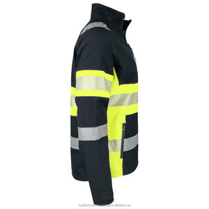 Chaqueta de Seguridad de Trabajo Unisex Personalizada de Talla Grande, de Algodón Fluorescente Transpirable e Impermeable con Certificación CE OEM, con Bolsillos para Herramientas con Cremallera - Product Image 2