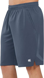 Short de basket-ball athlétique 10 "pour homme avec poches zippées Short de tennis léger pour la course à pied et l'entraînement. - Product Image 5