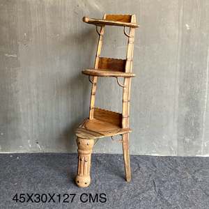 Étagère à livres en bois traditionnelle, étagère à livres vintage, élégance artisanale, salon, décoration à assortir - MOQ 1 conteneur uniquement - Product Image 2