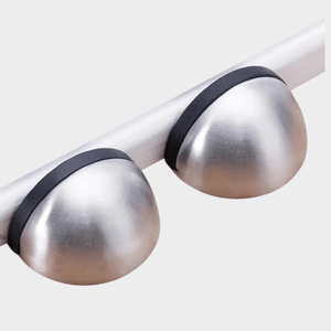 Tope de puerta magnético de acero inoxidable moderno para hoteles y espacios comerciales Soluciones de metal de goma de madera de aleación de zinc - Product Image 1