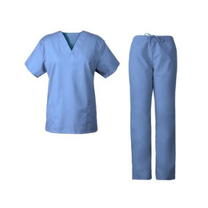 2025 personnalisé vente chaude femmes gommage médical uniforme respirant col en v à manches courtes infirmière hôpital vêtements lavable été - Product Image 5
