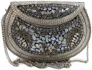 Bolso de mano personalizado hecho a mano para mujer de la India, bonito bolso de mano personalizado con perlas - Product Image 2