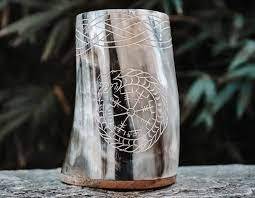 Mug à eau unique en corne de buffle fait à la main pour un usage quotidien, mug en corne pour boire du miel, de la bière, de l'ale, pour les fêtes, avec des mugs en corne d'Inde - Product Image 6