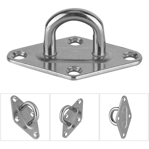 Meilleur Prix Mousqueton Moderne en Acier Inoxydable avec Plaque Diamantée, Durable, pour Suspension, Télécommande, Porte, Bateau, Plafond, etc. - Product Image 3