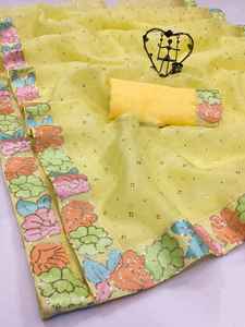 Chemisier traditionnel indien en Organza doux, dentelle avec broderie, chemisier de travail, nouvelle Collection - Product Image 6