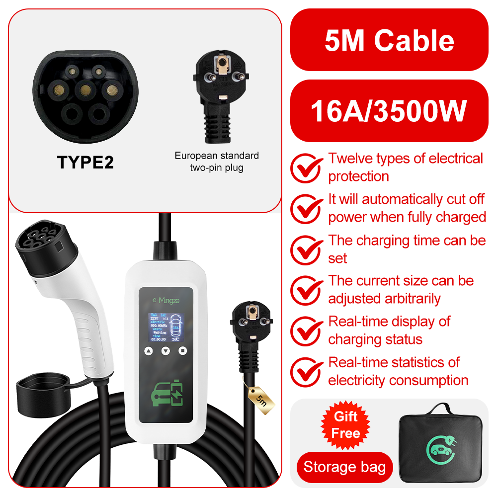ปลั๊กไฟ EU Type2ที่ชาร์จ5M