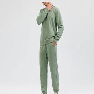 Conjunto de Sudadera con capucha para hombre de diseño personalizado con pantalones acampanados, conjunto de 2 piezas de algodón, chaqueta con capucha y cremallera, chándal para correr - Product Image 5