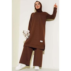 ชุด2ชิ้นขากว้างปักสีน้ำตาลสำหรับผู้หญิง - Product Image 3