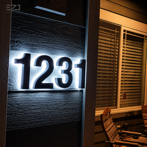 Números <span class=keywords><strong>de</strong></span> Casa Modernos con Retroiluminación LED EZD, Acero Inoxidable 304, Impermeables, Letrero <span class=keywords><strong>de</strong></span> Dirección Personalizado <span class=keywords><strong>para</strong></span> Decoración <span class=keywords><strong>de</strong></span> Puerta <span class=keywords><strong>de</strong></span> Casa o Villa - Product Image 5