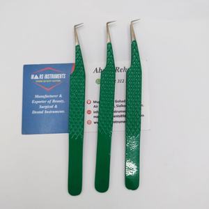 Pince à cils professionnelle à 90 degrés Outil d'extensions de cils en acier inoxydable Embouts de volume en fibre pointue - Product Image 1