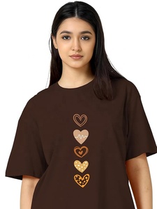 EVER GLOW Women's Solid Color Drop Shoulder <b>Turtleneck</b> T-Shirt Regular Fit Short Sleeve 100% Cotton Knitted Breathable Summer - Product Image 5