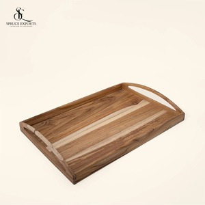 Modern Elegant Farmhouse Style Serving Tray Premium Quality Natural Wood for Ramadan Wedding Diwali Occasions - Product Image 3