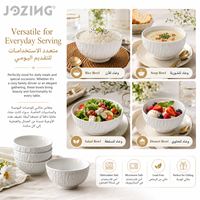 Vente en gros - Déstockage - Bol en céramique texturé effet écorce d'arbre blanc - Prix usine - Bol à céréales, soupe et riz en porcelaine pour restaurant