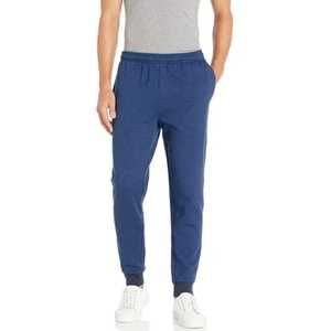 Pantalones informales para hombre, pantalones 100% de algodón con cintura elástica, cintura media, patrón recto, tela de lana teñida lisa, servicio OEM disponible - Product Image 1