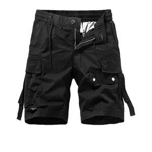 Marque privée personnalisée athlétique décontracté hommes demi-pantalon Offre Spéciale écologique solide grande poche entraînement Gym Cargo Shorts - Product Image 3