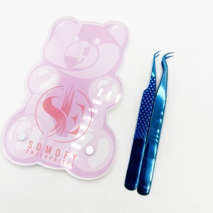 Azulejos acrílicos magnéticos de lujo para pestañas, soporte para pestañas de oso, herramientas de extensión de paleta personalizables para pestañas - Product Image 1