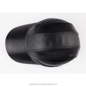 Casquette de baseball de luxe personnalisée en gros, imperméable, avec patch en cuir, design uni, élégante, respirante, réglable, mode unisexe - Product Image 3