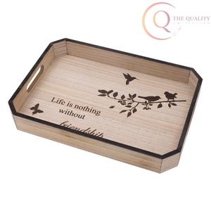 Bandeja de Madera para Servir Té, Café y Aperitivos, Diseño Duradero con Asas Fáciles de Transportar - Product Image 3