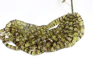 Cuentas sueltas con forma de neumático Heishi facetado de cuarzo limón Natural, cuentas de piedras preciosas de cuarzo de 5-6mm para la fabricación de joyas a precio mayorista 16" - Product Image 6