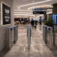 Ouvre-porte battant Slim Barrier QR Code, Portillon tournant rapide à servomoteur, Corps en acier inoxydable, pour salle de sport, CE ISO OEM, Garantie 1 an