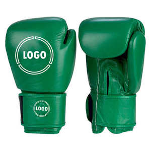 Gants de boxe professionnels en cuir de vachette de haute qualité gants d'entraînement faits à la main avec style de motif personnalisé pour les arts martiaux - Product Image 1