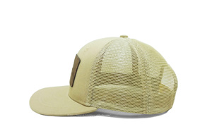 OEM Logo personnalisé en cuir Patch camionneur chapeaux maille réglable pour le cyclisme en plein air à la mode gravé au laser en gros - Product Image 3