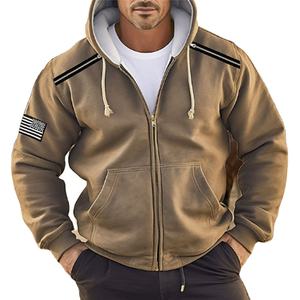 Men's Heavyweight Custom Zip-up Oversized Hoodies Wholesale Clothing for Winter Plain Dyed Techniques - Product Image 1