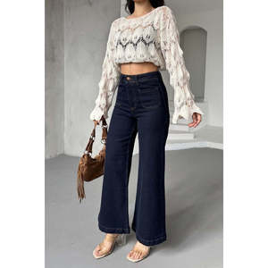Jeans con Detalle de Bolsillo Frontal 7079 - Azul Marino Estilo Slap - Product Image 1