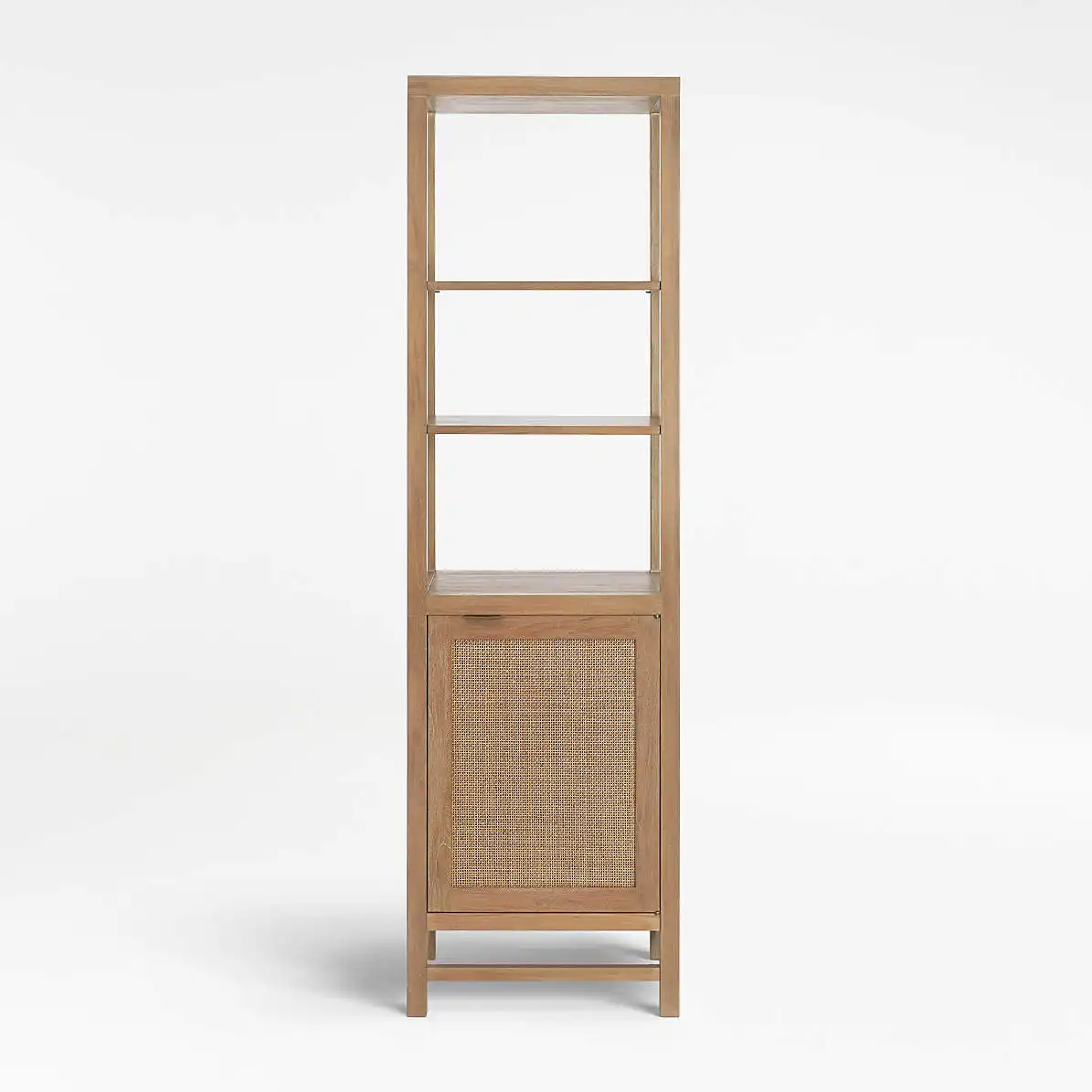 Элегантный шкаф из натурального ротанга с акцентом, деревянный и ротанговый высокий шкаф для хранения, идеально подходит для мебели для гостиной