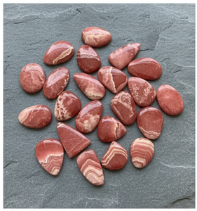 Pierres précieuses en rhodochrosite rouge naturelle, forme de poire à dos plat, cabochon, pierres brutes, offertes au prix de gros d'usine pour la fabrication de bijoux - Product Image 3