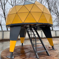 Dôme modulaire préfabriqué de luxe surélevé et personnalisé, fournitures préfabriquées pour la construction de maisons dôme