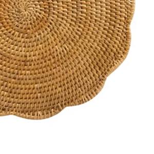 Exquisite Eco-friendly Natural <b>Rattan</b> <b>Placemat</b> for Wedding Round Woven <b>Placemats</b> for Party Wicker Charger Plate Made in Vietnam - Product Image 4