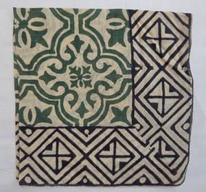 Bandana en coton fait main de style bohème, imprimé à la main, écharpe en coton pour la tête - Product Image 2